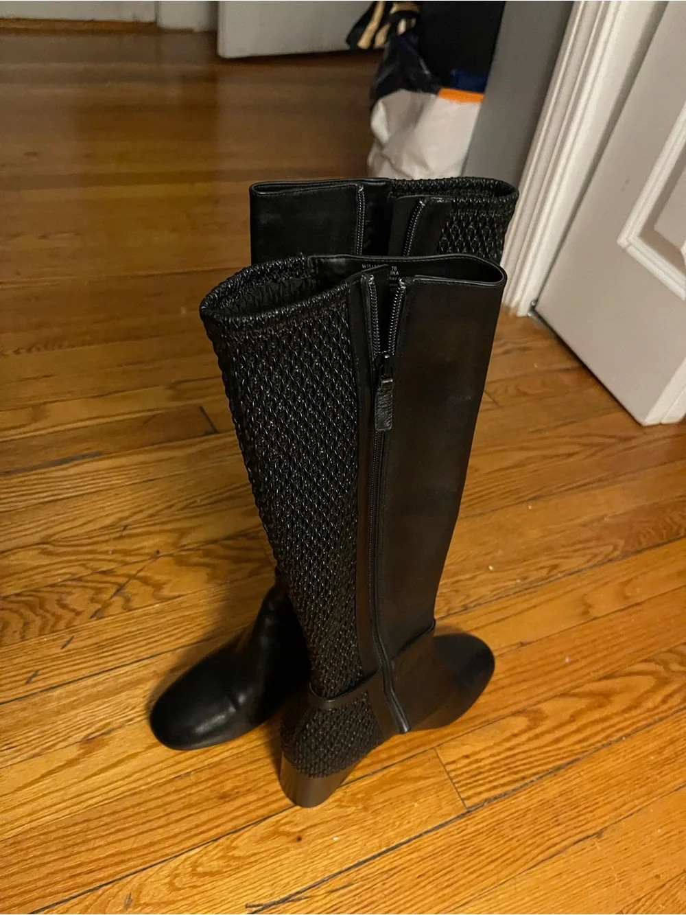 Cole Haan Women's Black Over-the-Knee Leather Boots